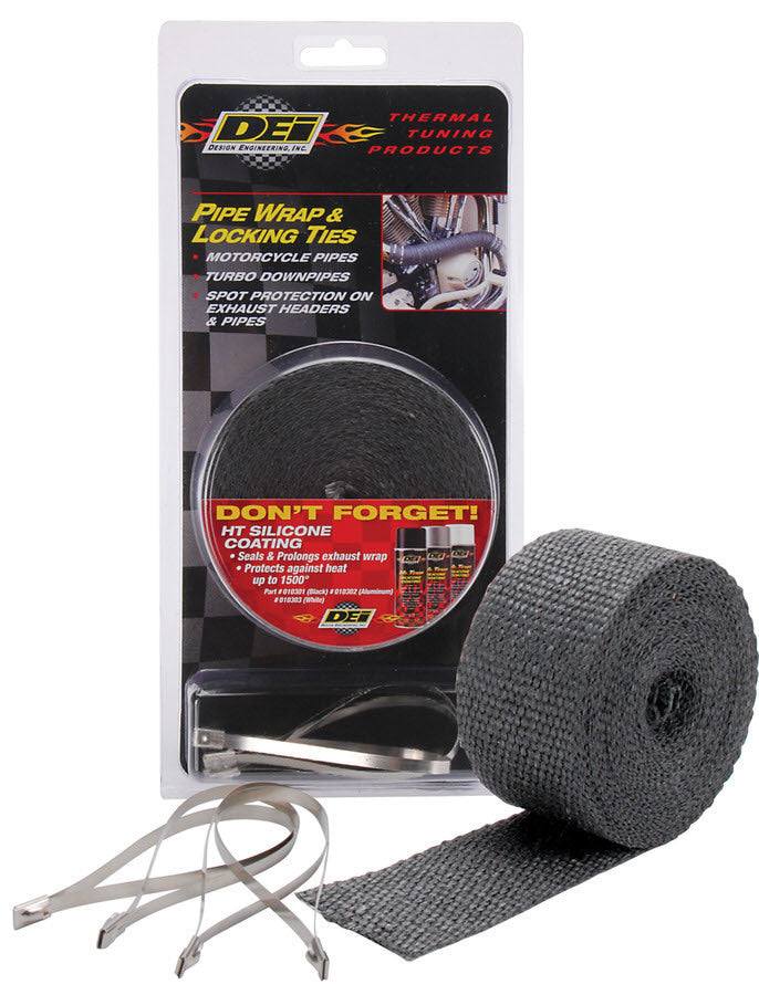 Exhaust Wrap Kits-Kit - Pipe Wrap & Locking Tie - 10119 Vinyasa Automotive
