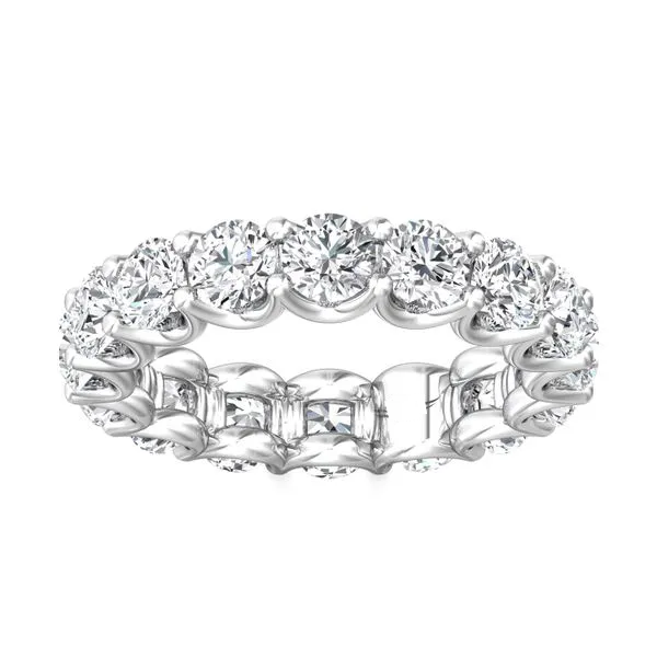 4.00 CTW AGI Certified Lab-Grown Diamond Eternity Band Ring In U-Prong Setting | G/VS Clarity | Choice of 14K White or Yellow Gold VossAgin