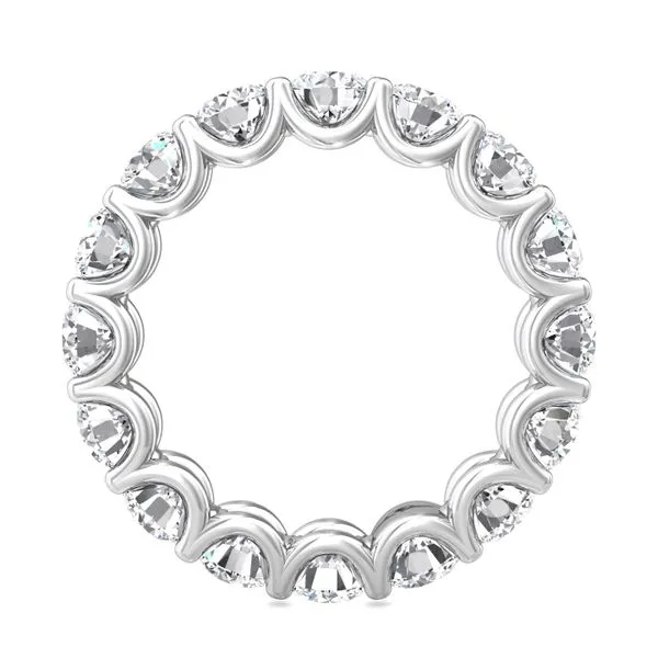 4.00 CTW AGI Certified Lab-Grown Diamond Eternity Band Ring In U-Prong Setting | G/VS Clarity | Choice of 14K White or Yellow Gold VossAgin