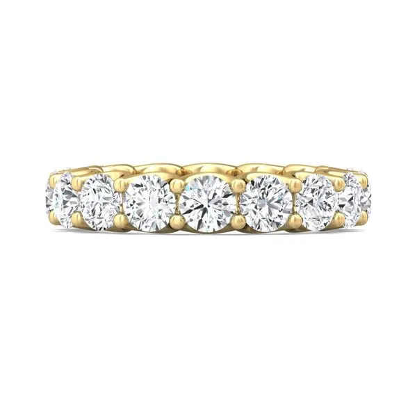 4.00 CTW AGI Certified Lab-Grown Diamond Eternity Band Ring In U-Prong Setting | G/VS Clarity | Choice of 14K White or Yellow Gold VossAgin