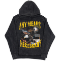 Depraved Pullover Hoodie Vintage Black Any Means Necessary Clothing