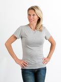 Spun Bamboo Women's Bamboo/Cotton Short Sleeve Crew Neck T-Shirt - Heather Grey Spun Bamboo