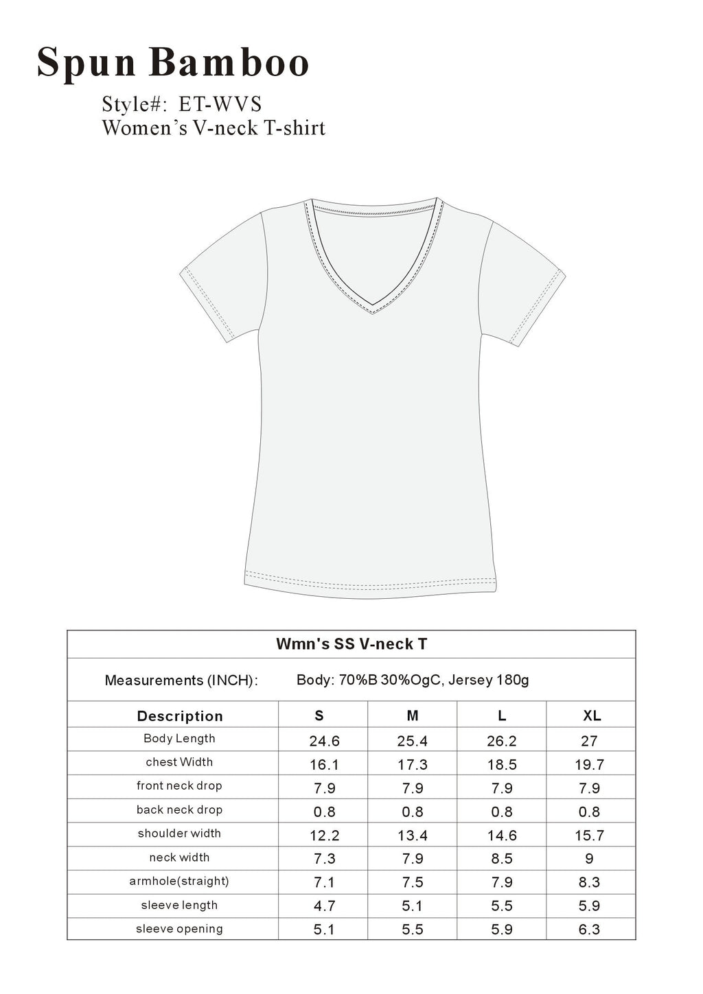 Be Kind Printed Women's Bamboo Viscose/Cotton V-Neck Cap Sleeve T-Shirt Spun Bamboo
