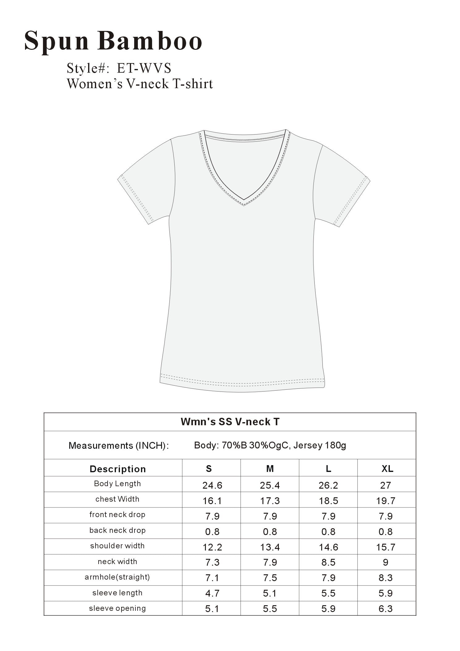 Be Kind Printed Women's Bamboo Viscose/Cotton V-Neck Cap Sleeve T-Shirt Spun Bamboo