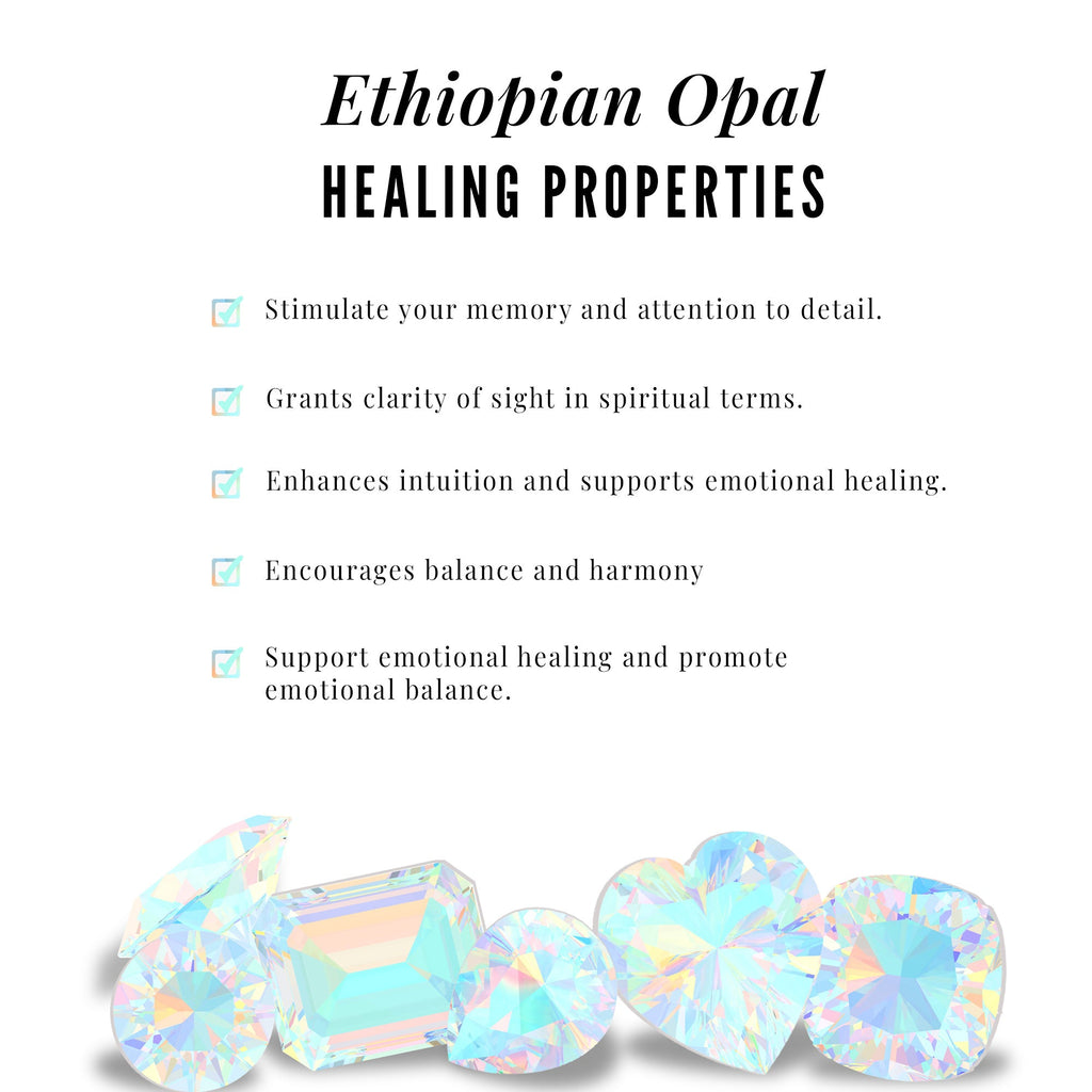 0.5 Carat Ethiopian Opal Solitaire Stud Earrings in 4 Prong Setting
