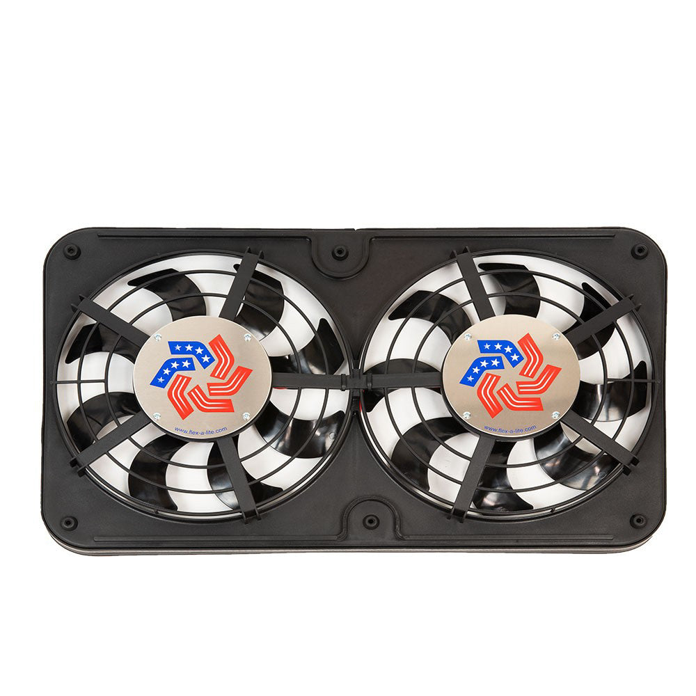 Dual 12-1/8in Lo Profile puller Fan w/o Controls - 105422 Vinyasa Automotive
