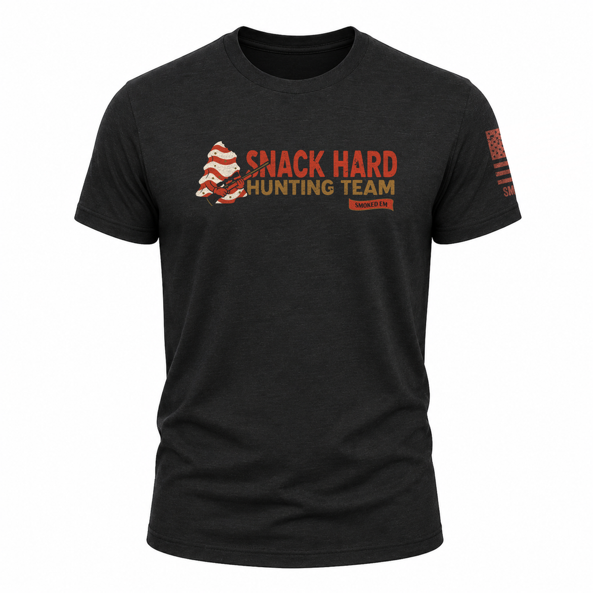 "Snack Hard Hunting Team" Tee Bow Crew Apparel - Bow Hunting Lifestyle Apparel