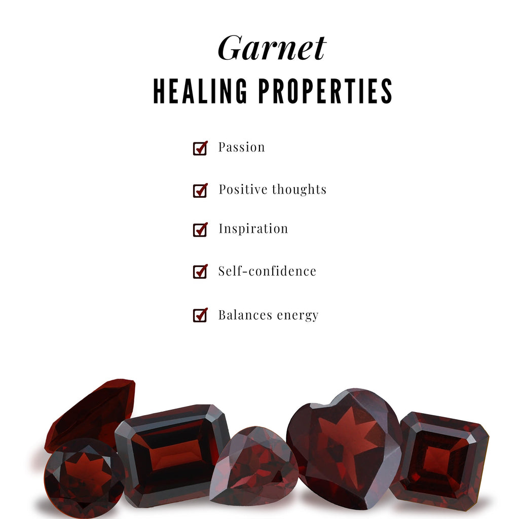 Garnet and Diamond Promise Eternity Pendant Necklace