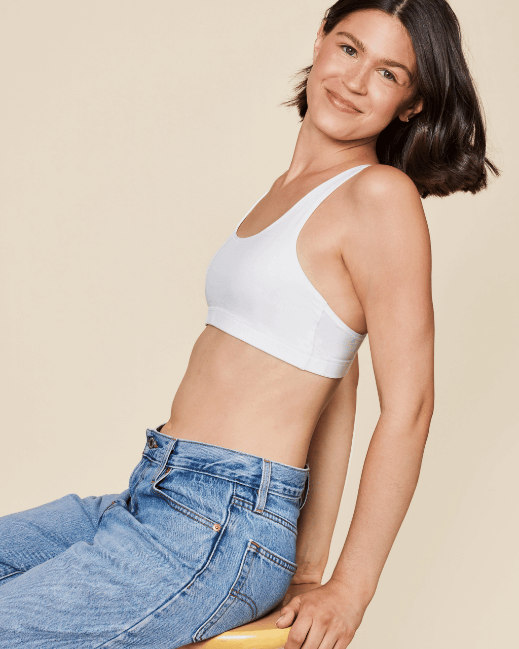 Glide Cotton Racerback Bralette Meadow