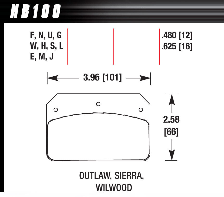 Brake Pads Race Hp Plus - HB100N480 Vinyasa Automotive
