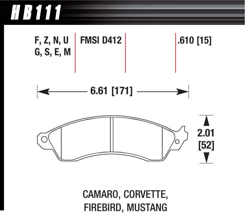 Hps Brake Pads - HB111F610 Vinyasa Automotive