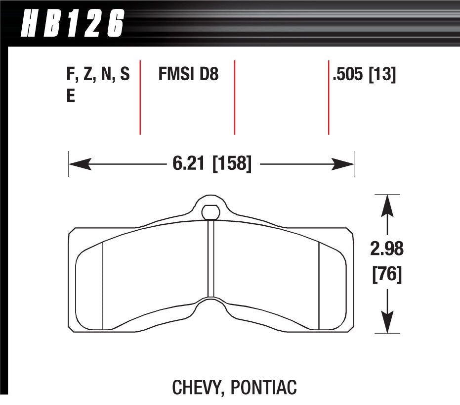 Hps Brake Pads - HB126F505 Vinyasa Automotive