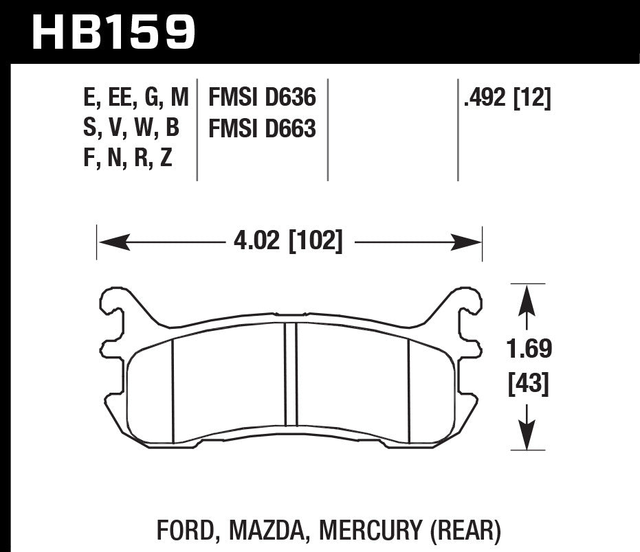 Brake Pads - HB159W492 Vinyasa Automotive