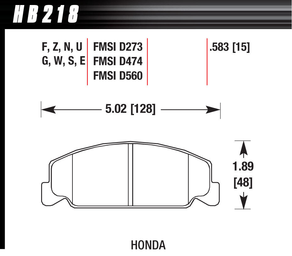 Hp Plus Brake Pads - HB218N583 Vinyasa Automotive