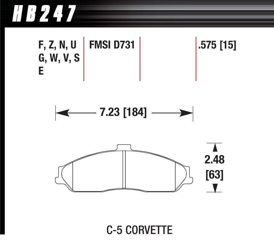 Hp Plus Brake Pads - HB247N575 Vinyasa Automotive