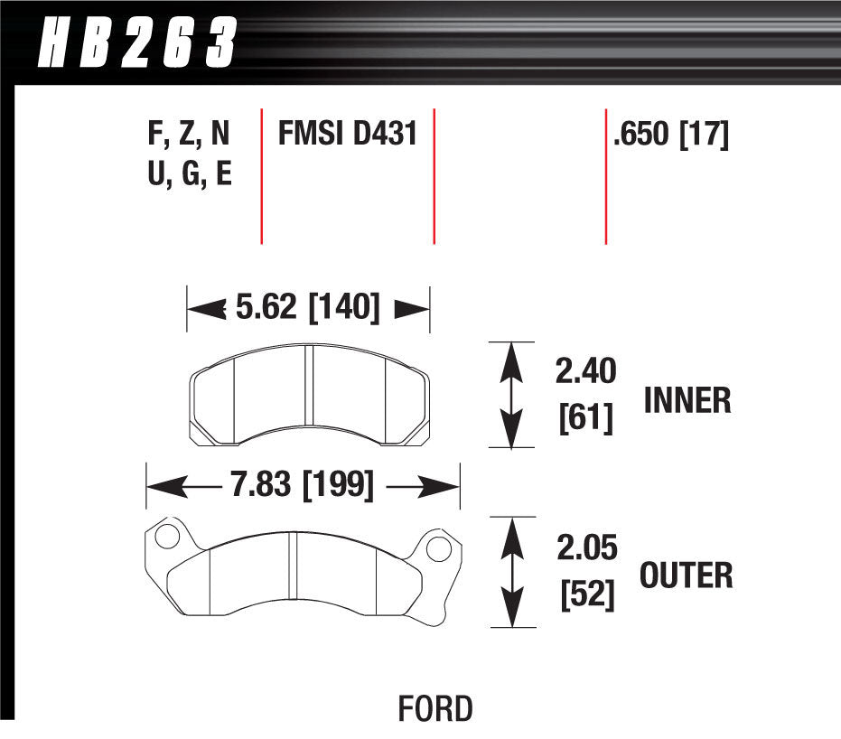 Hps Brake Pads - HB263F650 Vinyasa Automotive