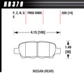 Rear Brake Pads - HB370N559 Vinyasa Automotive