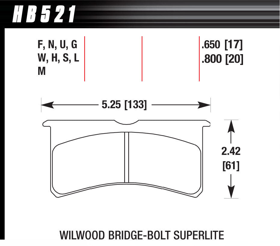 Brake Pads - HB521U800 Vinyasa Automotive