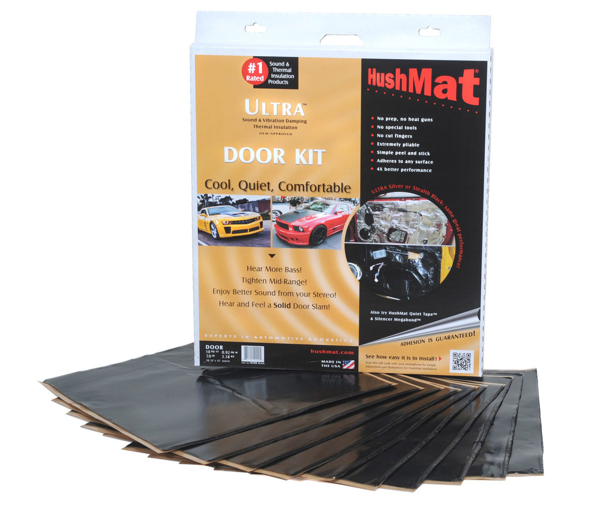 Ultra Door Kit- 10 pc 12in.x12in. Black - 10200 Vinyasa Automotive