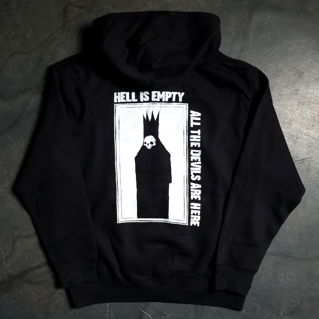 Hell is Empty Zip Up Hoodie Any Means Necessary Clothing