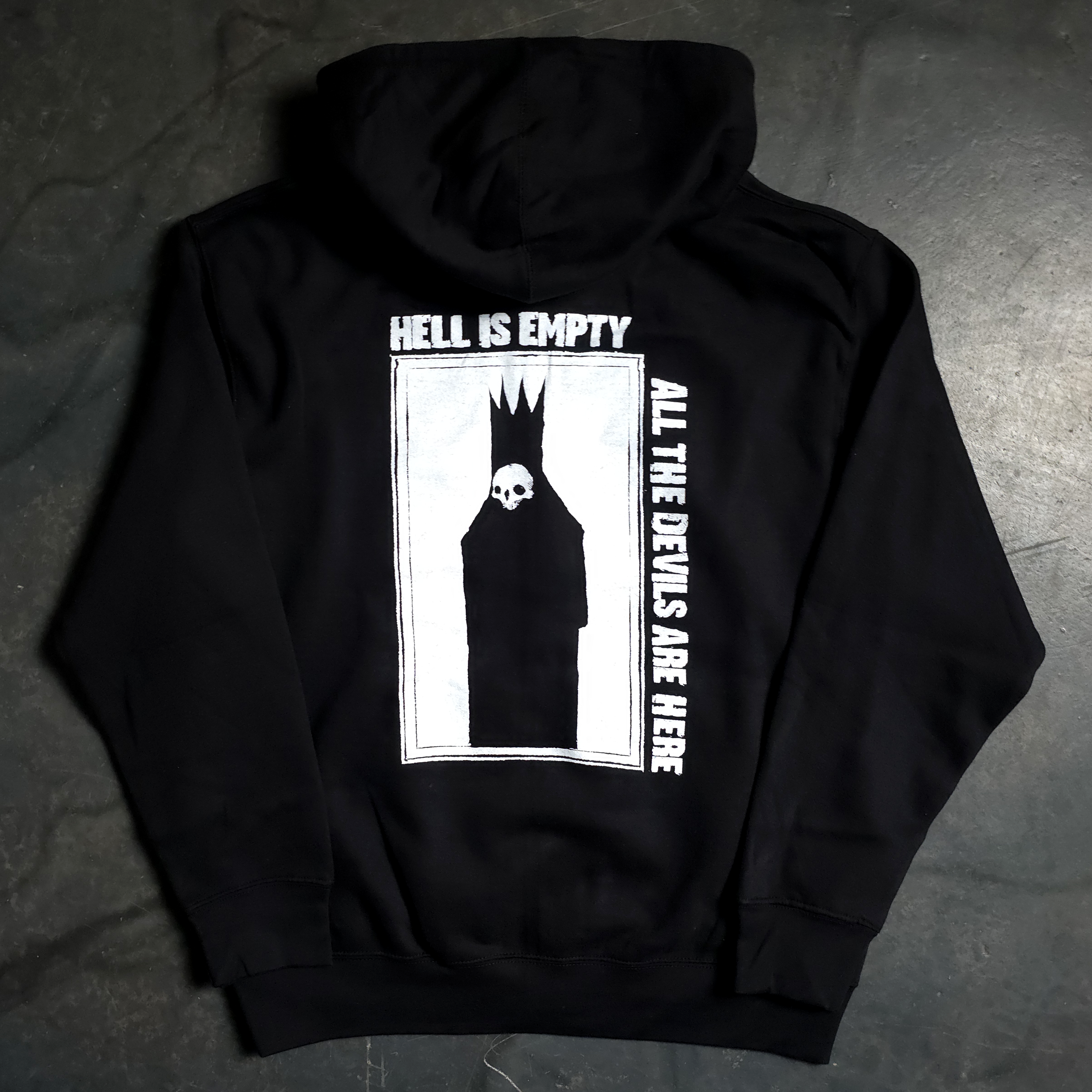 Hell is Empty Zip Up Hoodie Any Means Necessary Clothing