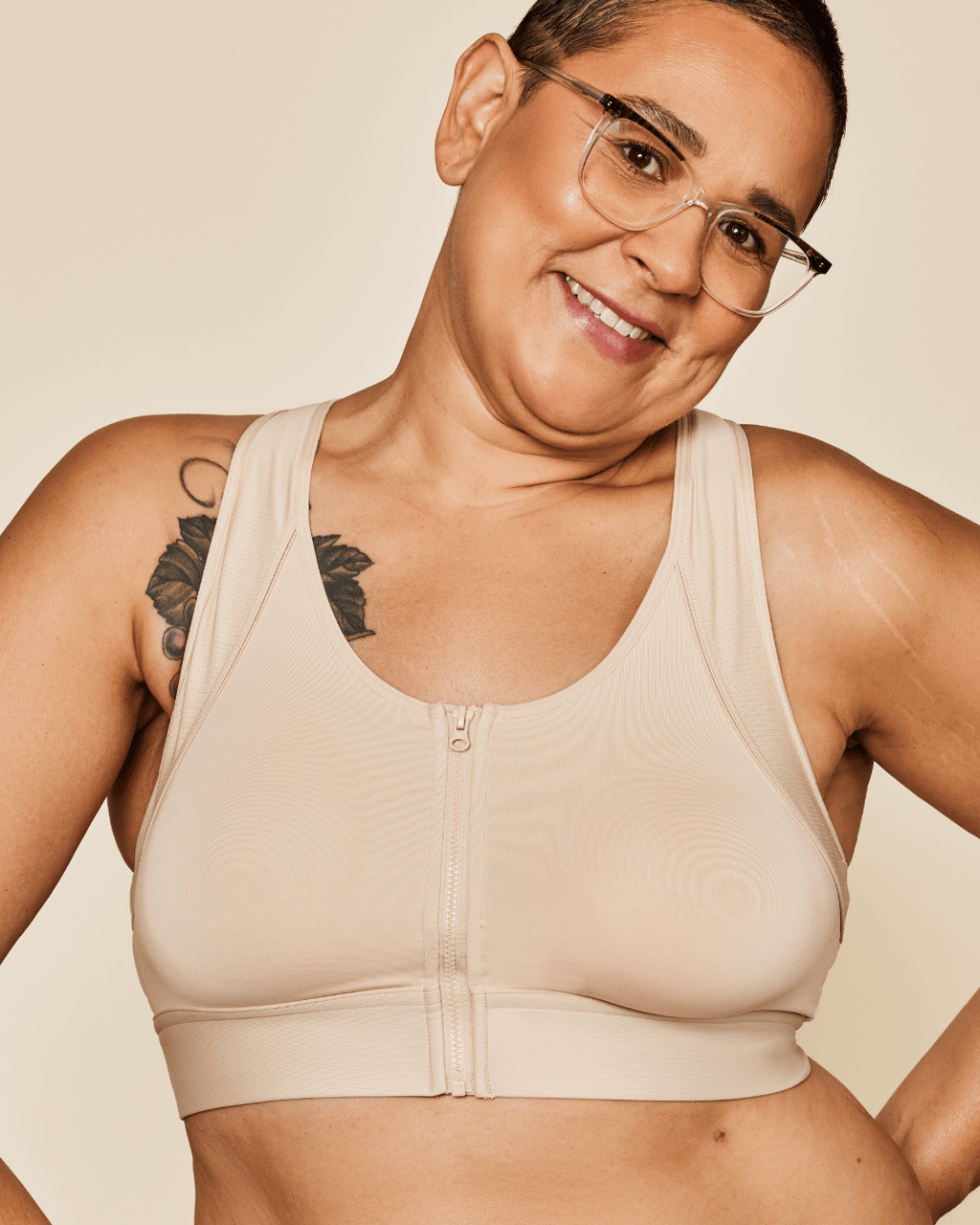 Hero Front‑Closure Sports Bra - Buff Meadow