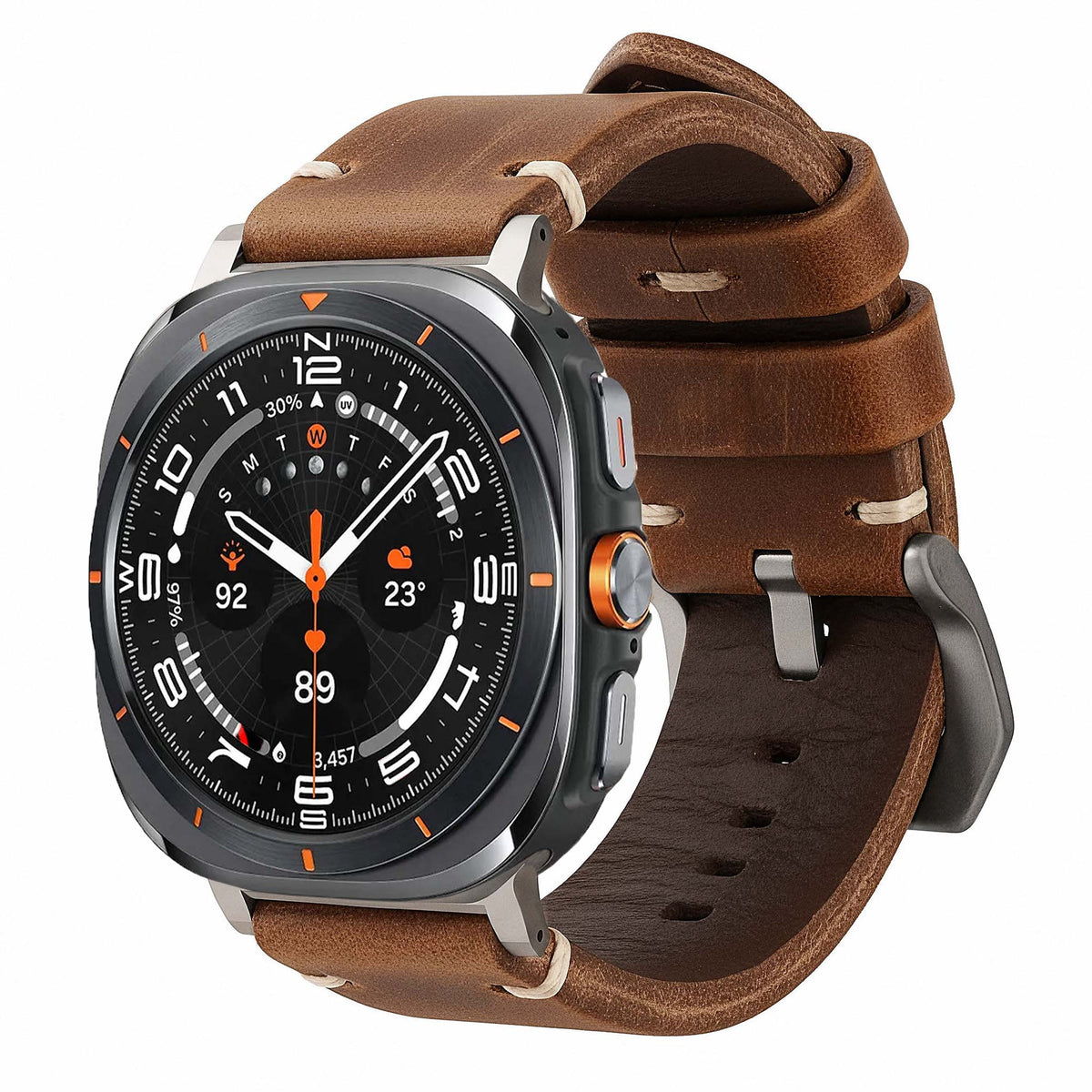 Leather Strap R01 for Samsung Galaxy Watch Ultra Robust
