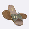 Saltwater Classic Slides Women's Olive Torn and Trendy
