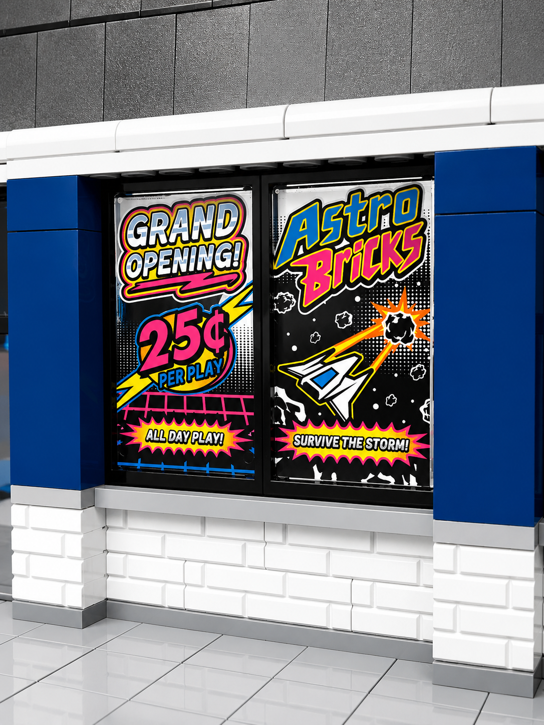 Grand Opening Arcade 4x6 Glass Window B3 Customs