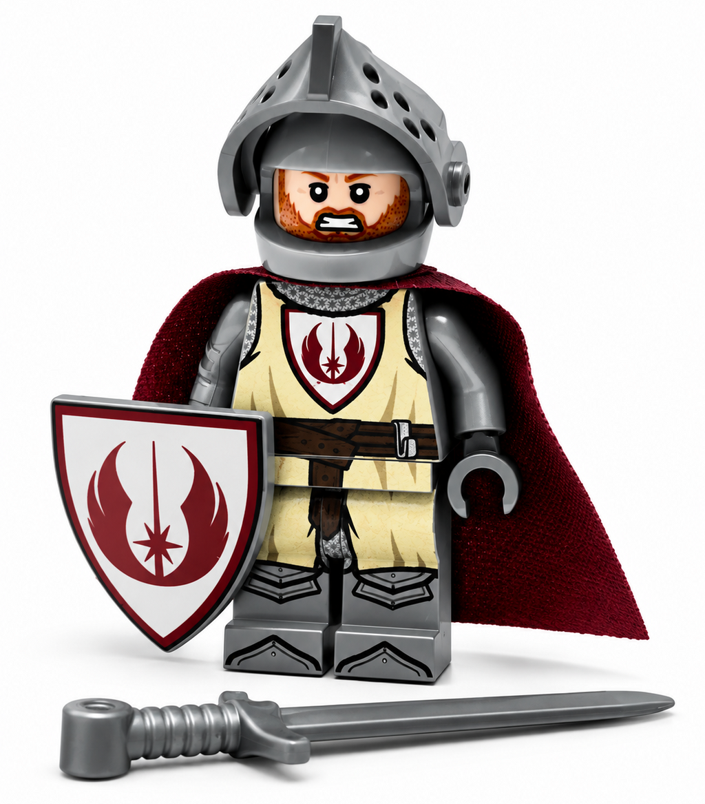 Sir Obi-Wand Minifig (Knights of the Force) B3 Customs