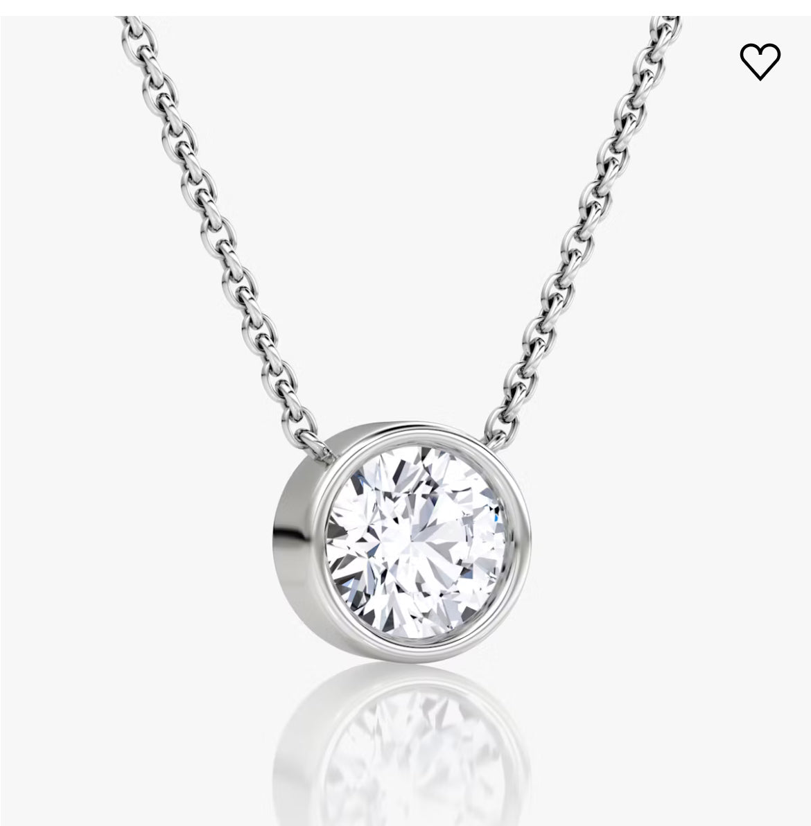 AGI Certified 1.00 Ctw Bezel Set Round Lab Grown Diamond Pendant - G/VS Clarity in Choice of 14K White or Yellow Gold VossAgin