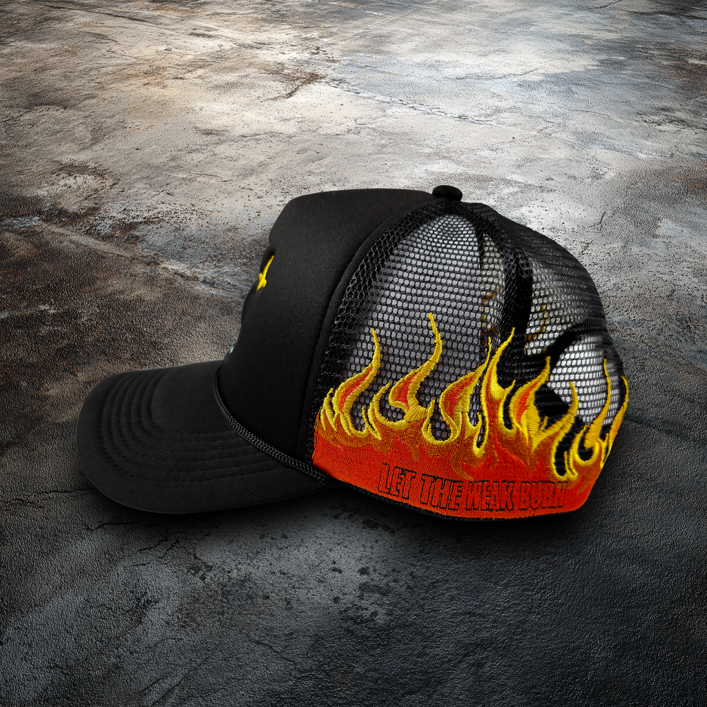 Let the Weak Burn Hat Any Means Necessary Clothing