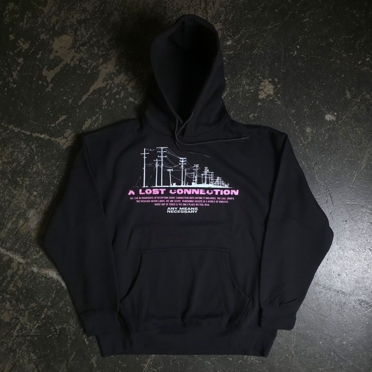 Lost Connection Pullover Hoodie Any Means Necessary Clothing