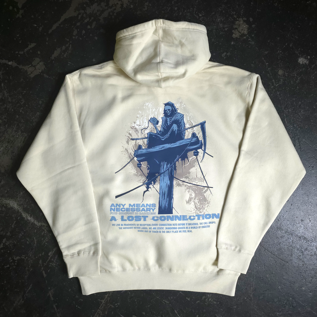 Lost Connection Pullover Hoodie Bone Any Means Necessary Clothing
