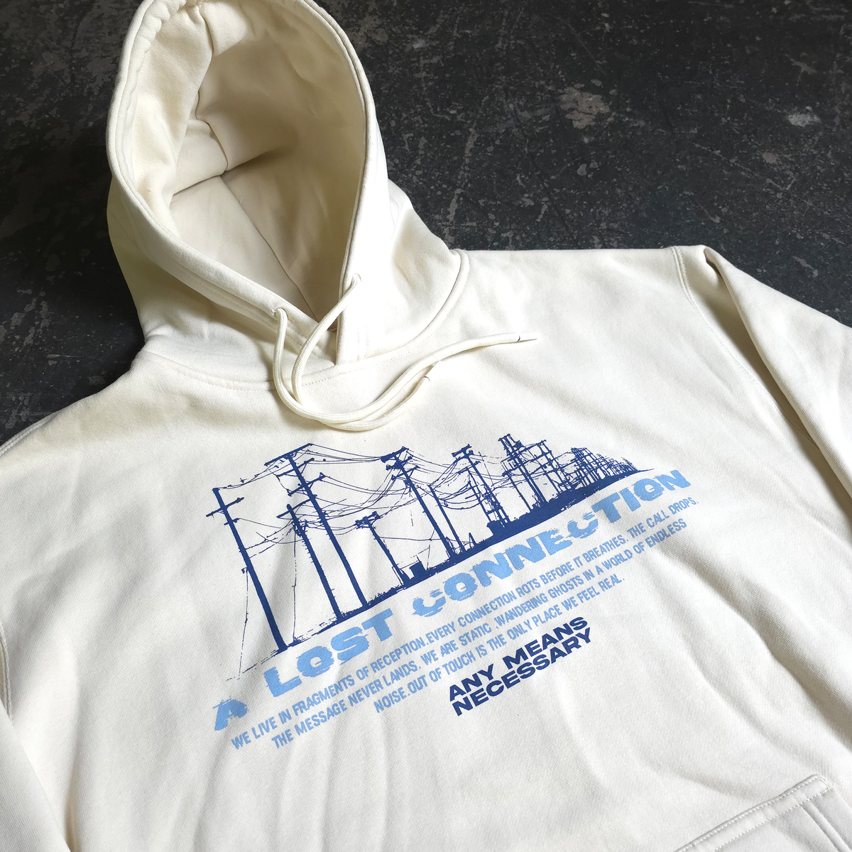 Lost Connection Pullover Hoodie Bone Any Means Necessary Clothing