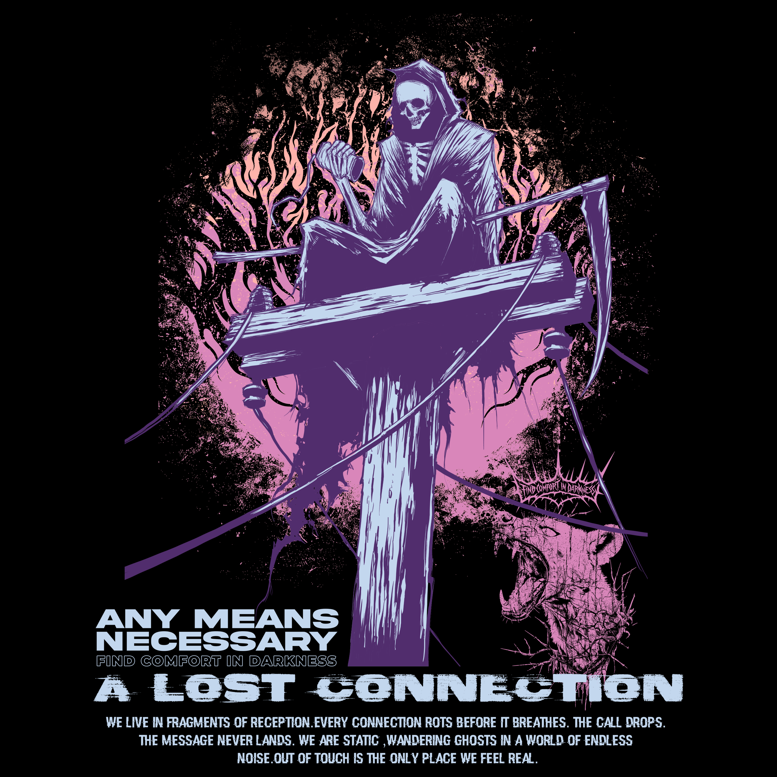 Lost Connection Pullover Hoodie Any Means Necessary Clothing