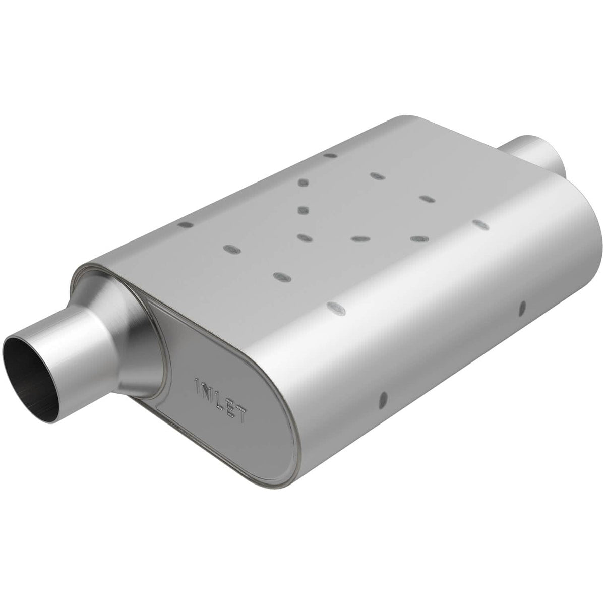 Rumble Stainless Muffler 2.5in Offset/Center - R32541 Vinyasa Automotive