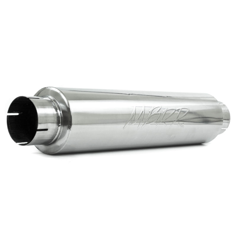 Muffler Diesel Round Stainless 4IN - M1004S Vinyasa Automotive