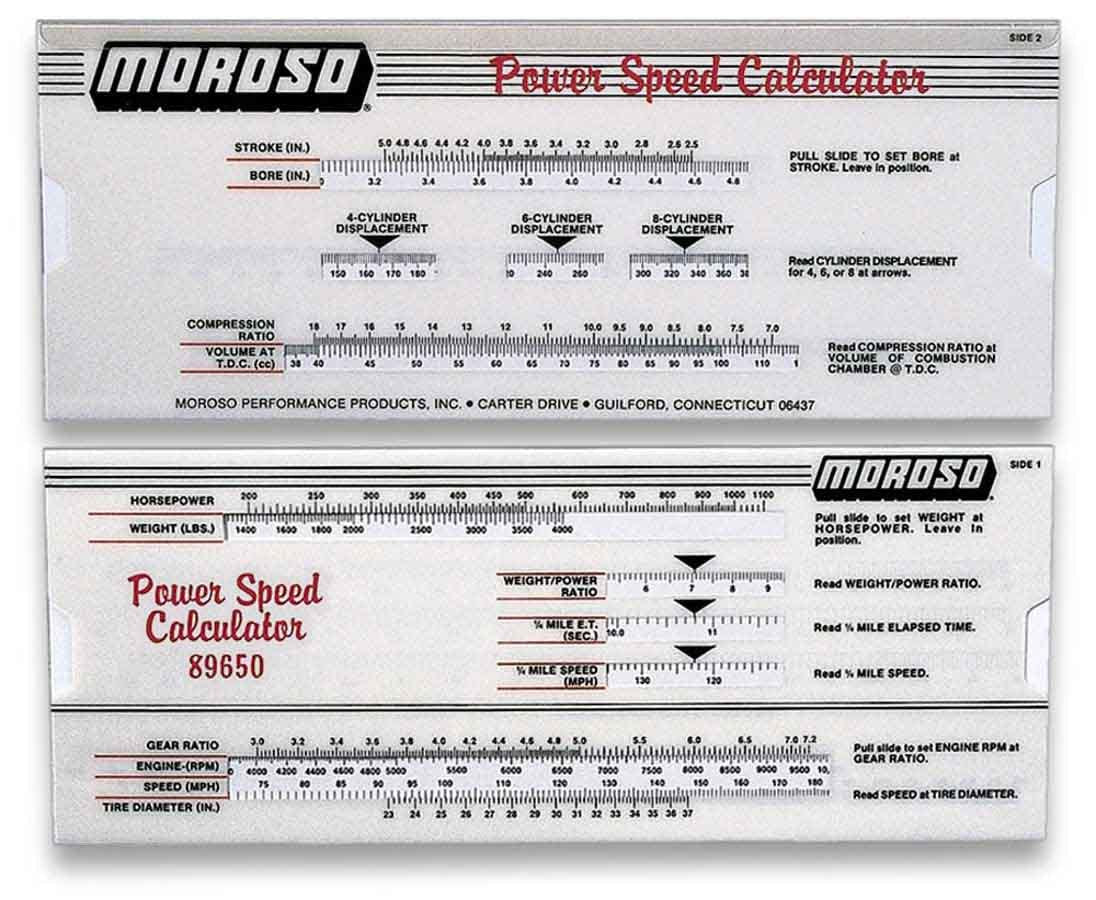 Power/Speed Calculator - 89650 Vinyasa Automotive