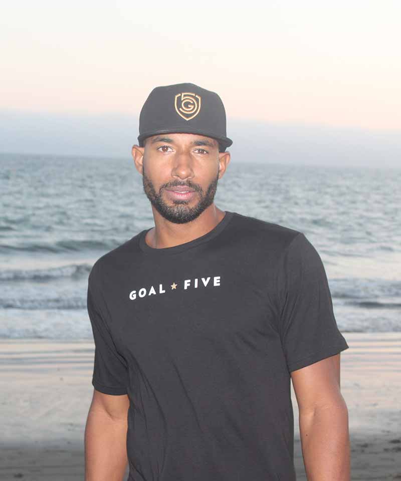 Goal Five Men's Black Cotton T-Shirt Goal Five