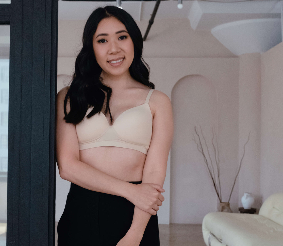 Moonrise Pocketed T‑Shirt Bra - Buff Meadow