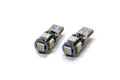 T10 5 LED SMD Bulbs Pair Red - 4801003 Vinyasa Automotive