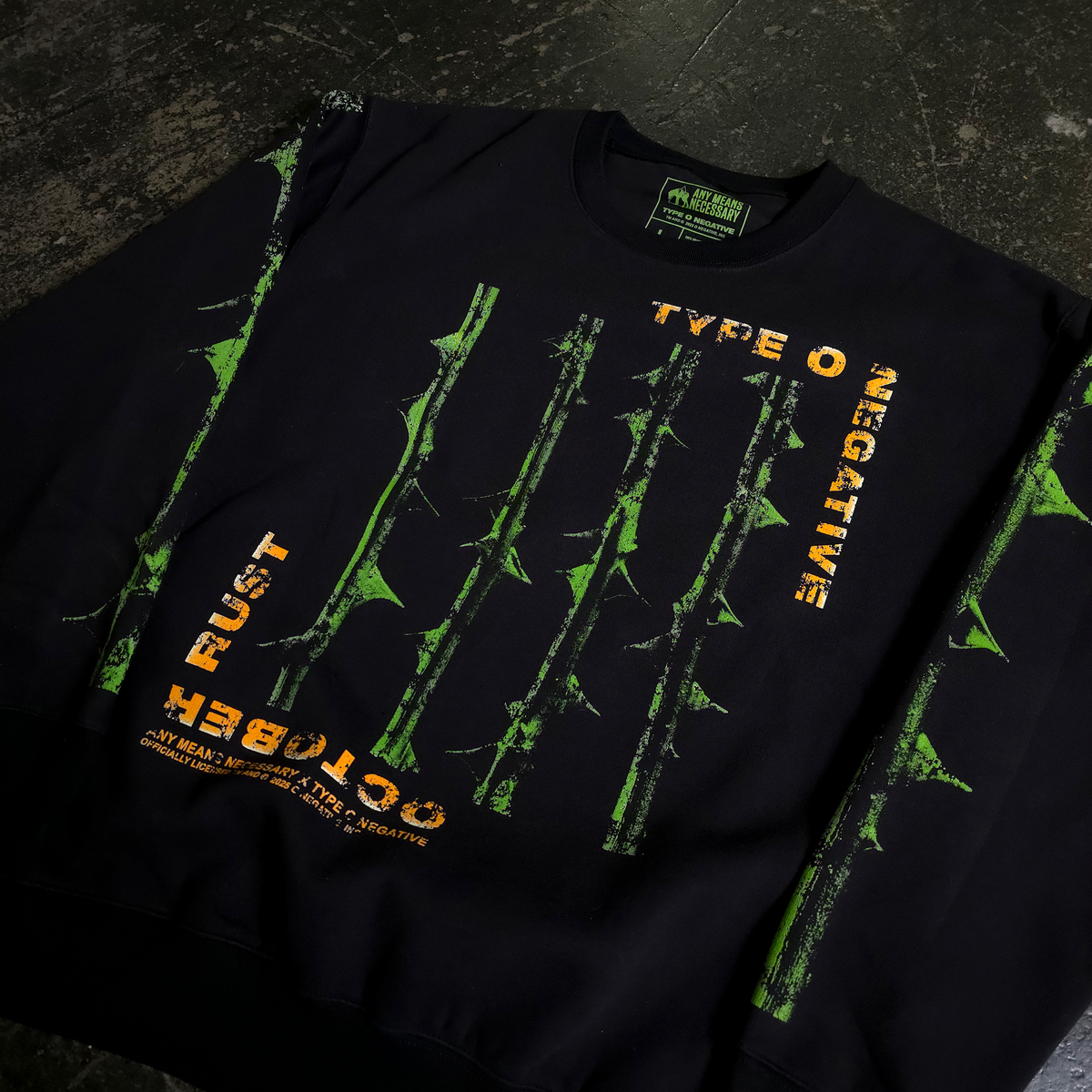 October Rust Crewneck Sweatshirt Any Means Necessary Clothing