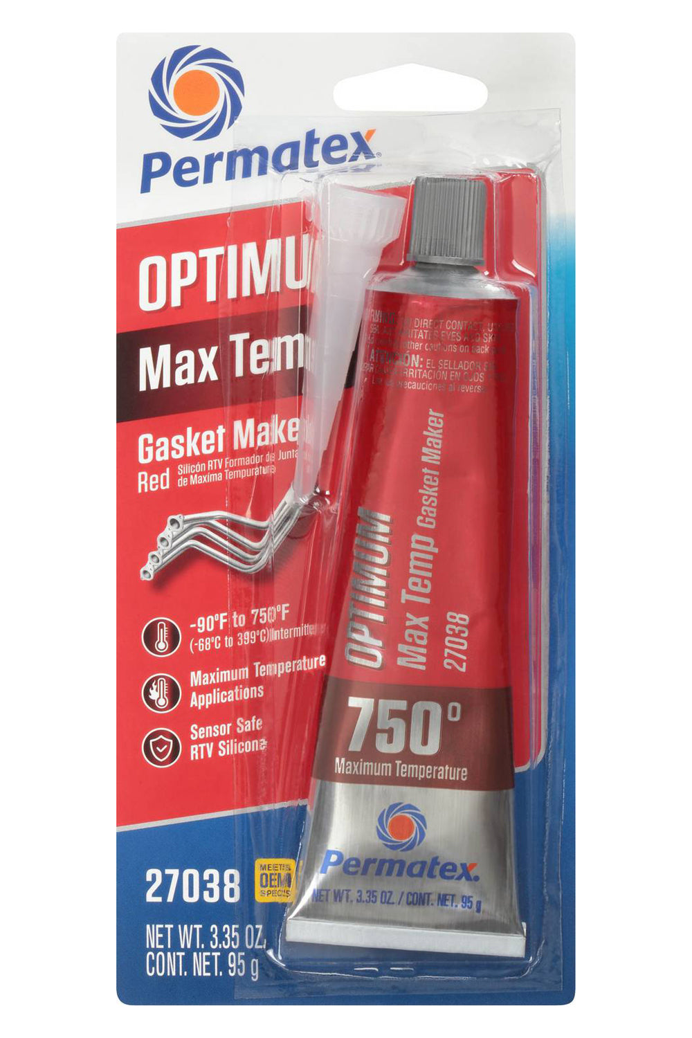 Optimum Red RTV 3 Oz Silicone - 27038 Vinyasa Automotive