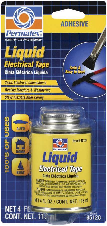 Liquid Electric Tape 4oz Can w/Brush Vinyasa Automotive