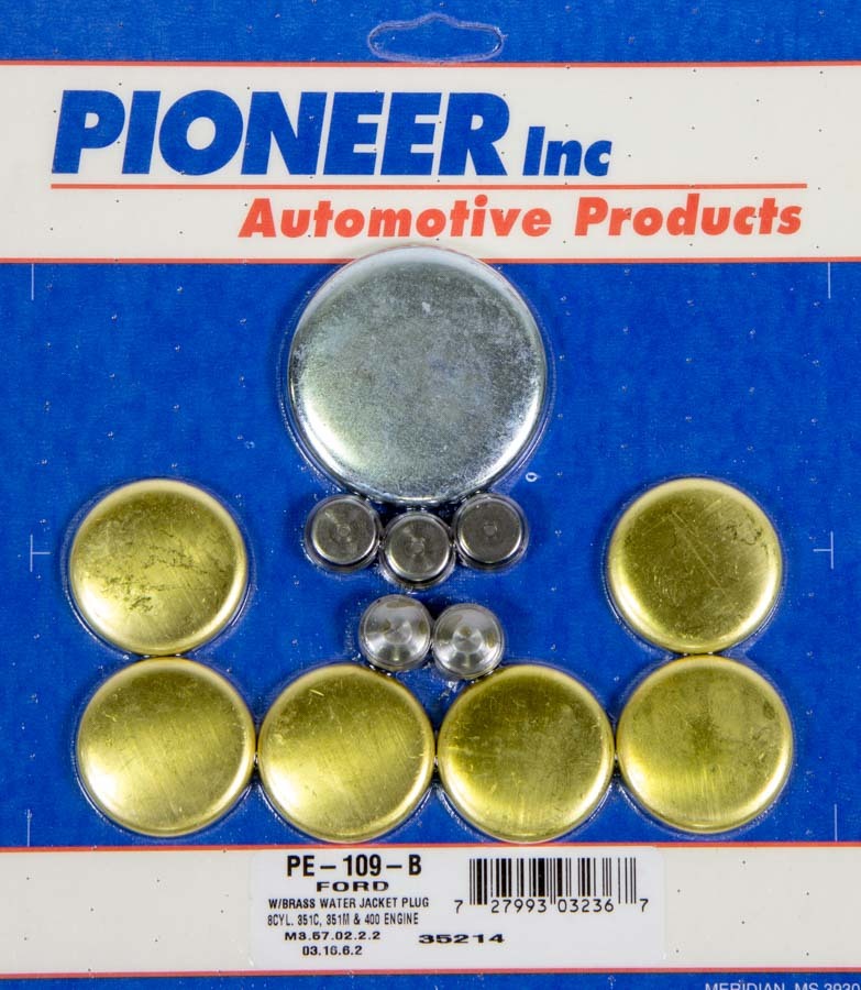 400 Ford Freeze Plug Kit - Brass - PE109B Vinyasa Automotive