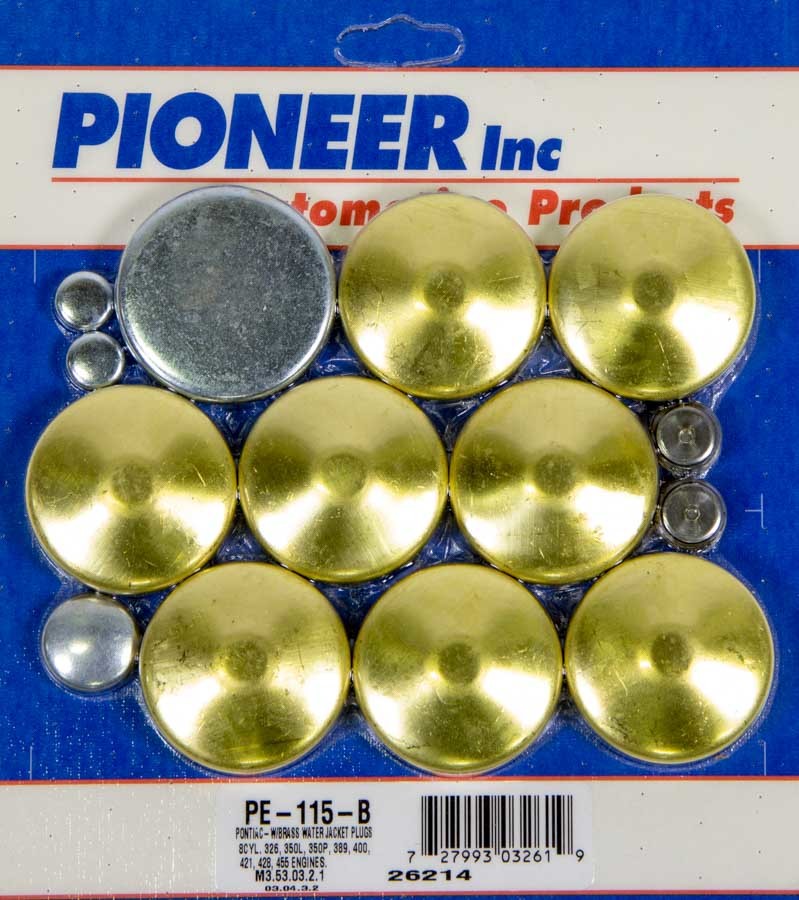 350 Pontiac Freeze Plug Kit - Brass - PE115B Vinyasa Automotive
