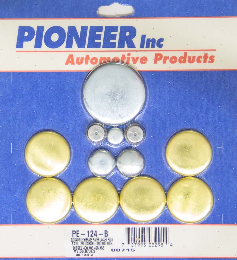 350 Olds Freeze Plug Kit - Brass - PE124B Vinyasa Automotive