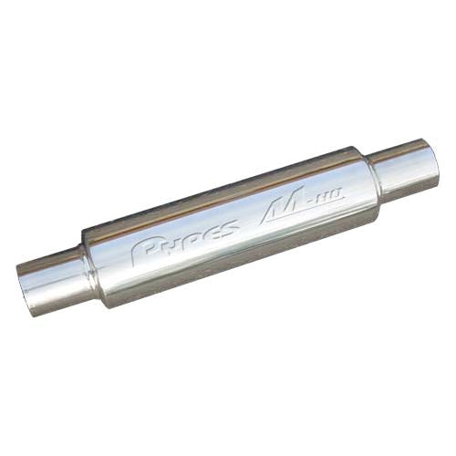 Muffler Stainless Polished 2.5IN Ctr - MVR200S Vinyasa Automotive
