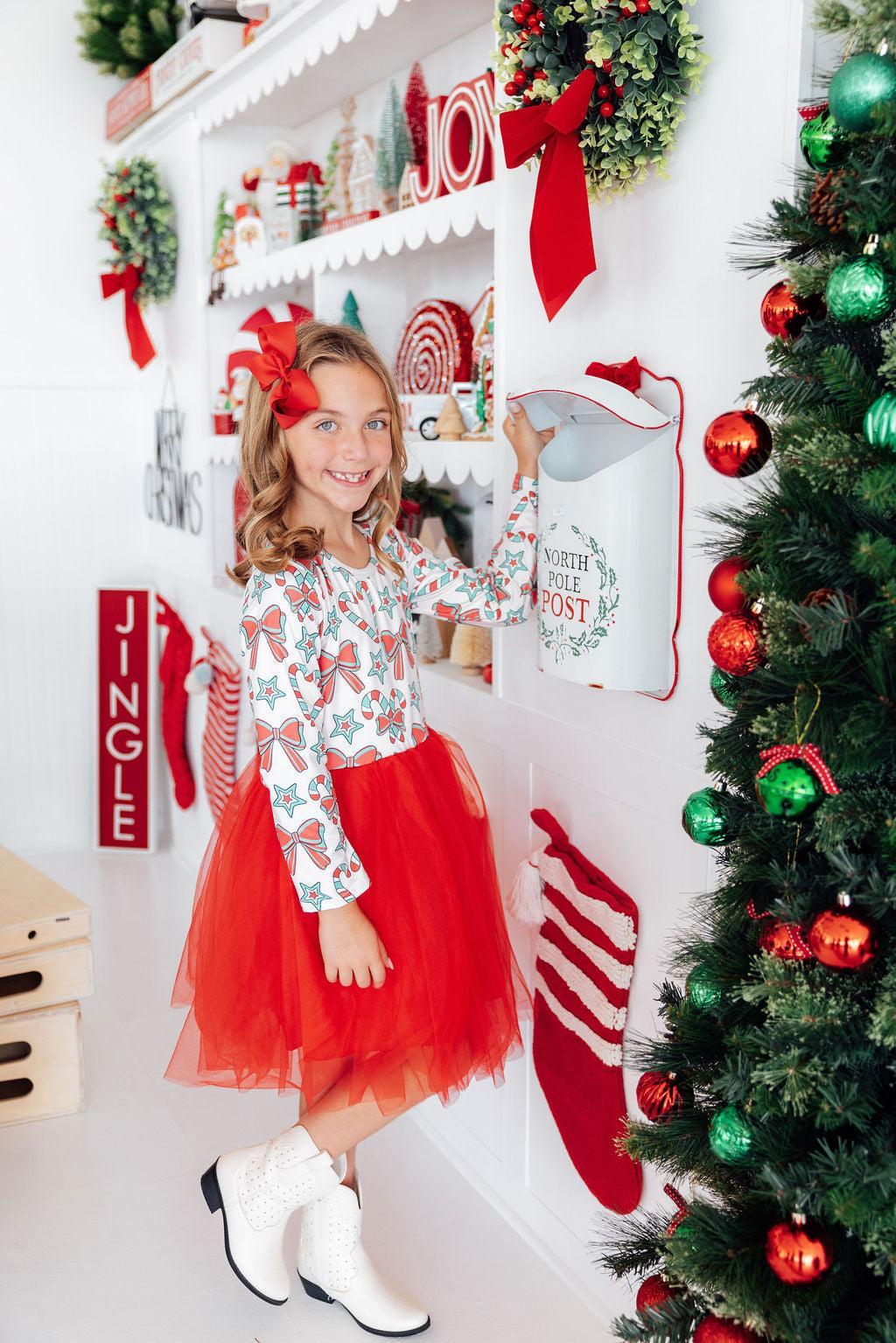 Peppermint Princess L/S Tutu Dress Mila & Rose ®
